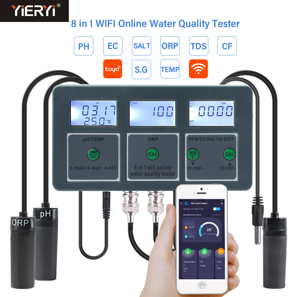 Ph Meter Digital Water Tester - WiFi Tuya Thông Minh PH Meter